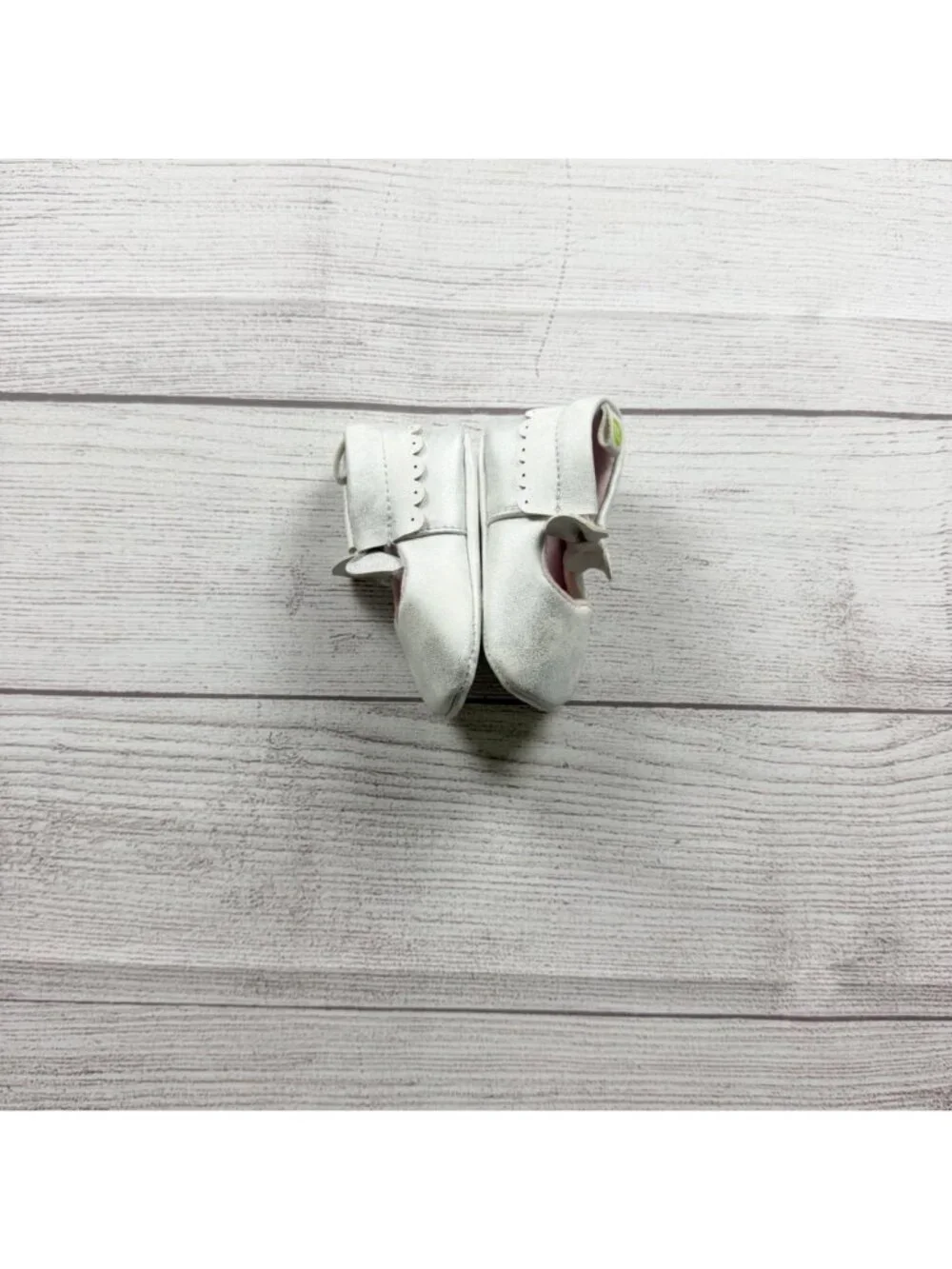 First Steps Baby Mary Jane Scalloped Bow Shoes Baby Girls 3-6 Months 2